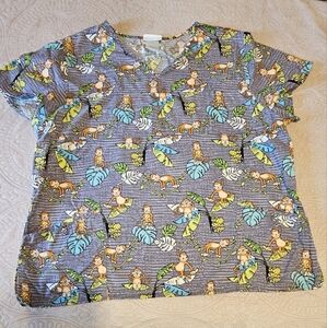 Curious George Scrub Top